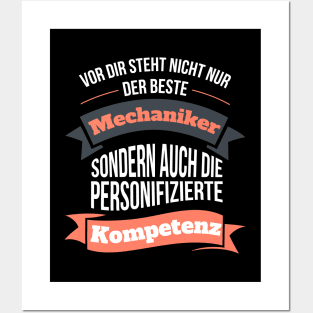 Der beste Mechaniker & personifizierte Kompetenz Posters and Art